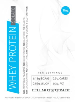 Whey Protein Isolat 1 kg ohne künstliche Zusätze
